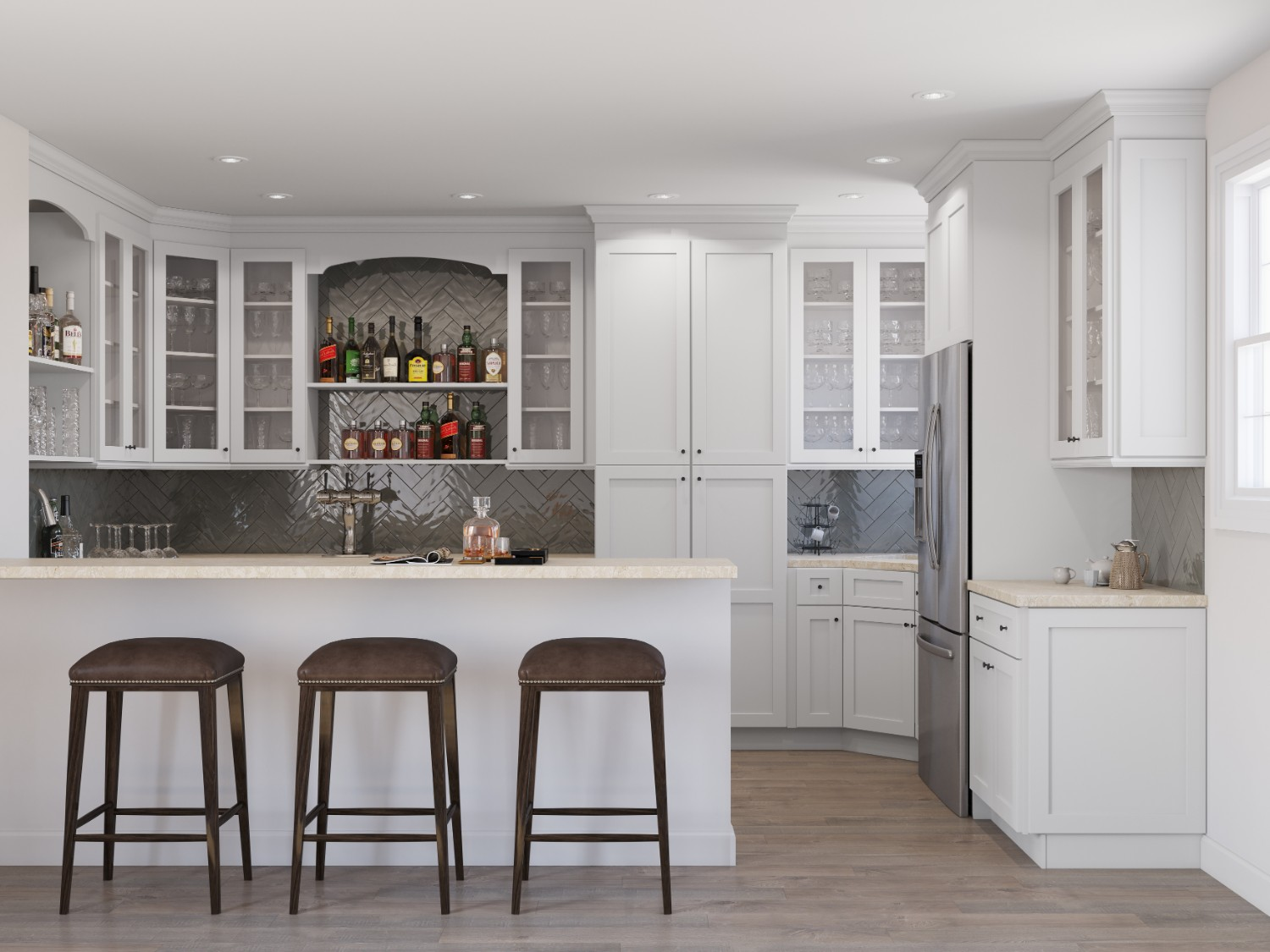 Modern Classic white shaker kitchen cabinet Solid Wood Cabinetry - Timeless Design for Contemporary Spaces