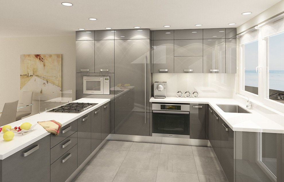 Modern Classic white shaker kitchen cabinet Solid Wood Cabinetry - Timeless Design for Contemporary Spaces