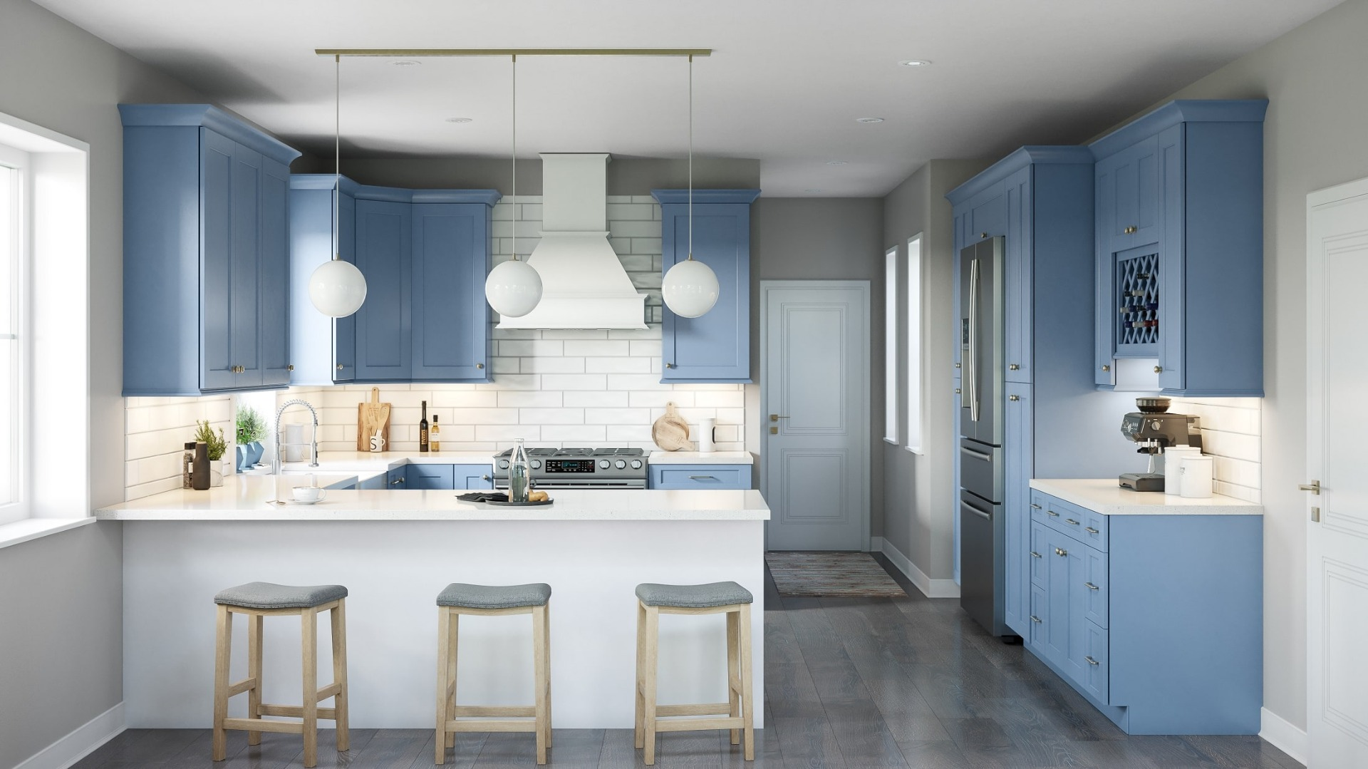 Modern Classic white shaker kitchen cabinet Solid Wood Cabinetry - Timeless Design for Contemporary Spaces